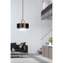 LAMPA WISZĄCA  TORIN 1 BLACK kolor czarny / drewno naturalne