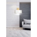 LAMPA WISZĄCA  TORIN 1 WHITE kolor biały / drewno naturalne