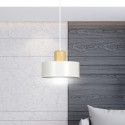 LAMPA WISZĄCA  TORIN 1 WHITE kolor biały / drewno naturalne