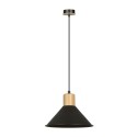 LAMPA WISZĄCA  ROWEN 1 BLACK kolor czarny / drewno naturalne