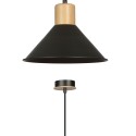 LAMPA WISZĄCA  ROWEN 1 BLACK kolor czarny / drewno naturalne