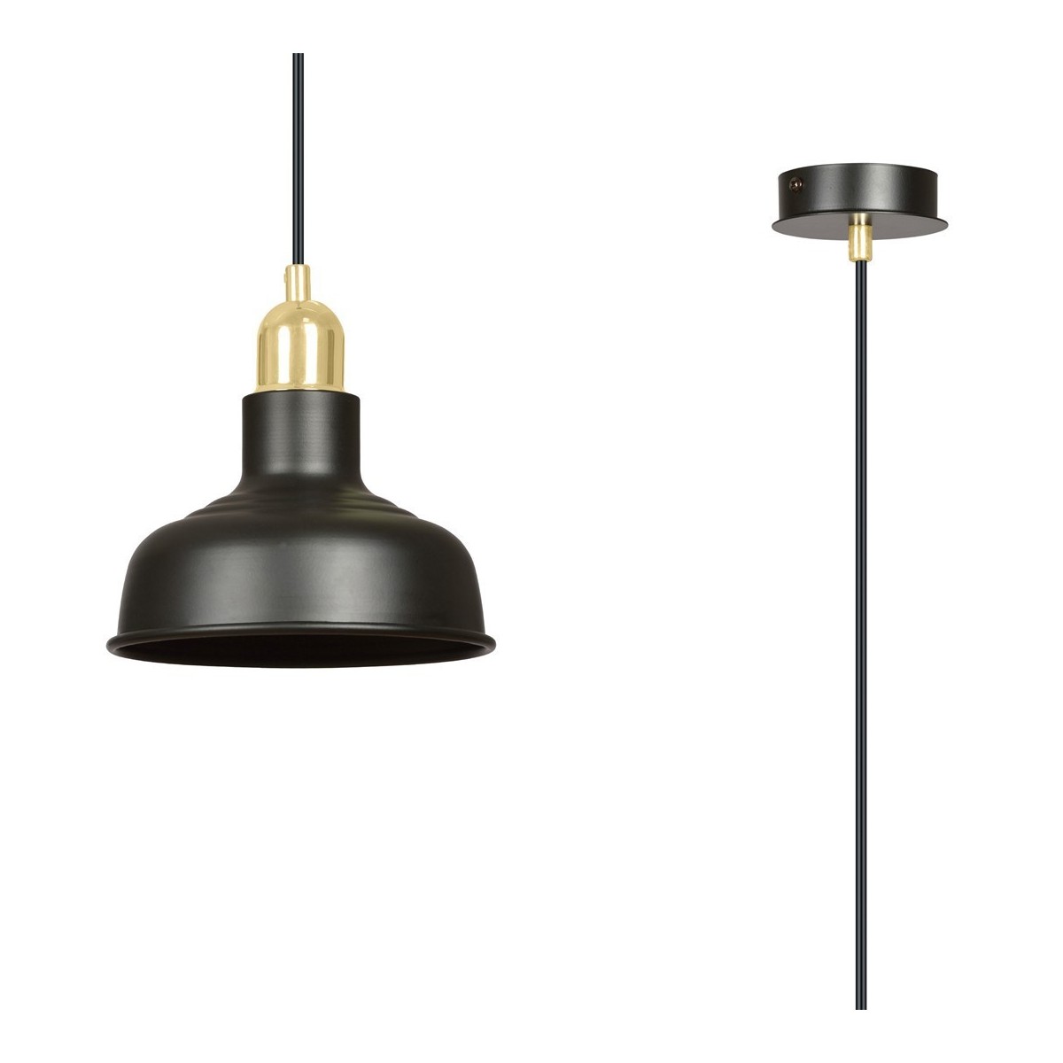 LAMPA WISZĄCA  IBOR 1 BLACK kolor czarny / złoty