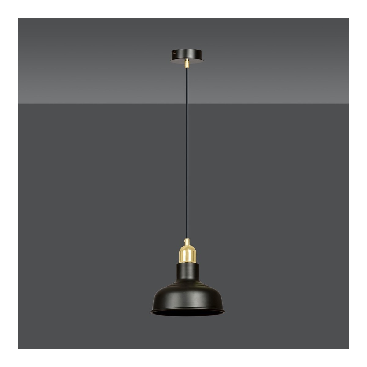 LAMPA WISZĄCA  IBOR 1 BLACK kolor czarny / złoty