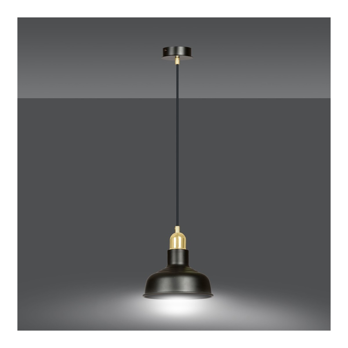 LAMPA WISZĄCA  IBOR 1 BLACK kolor czarny / złoty