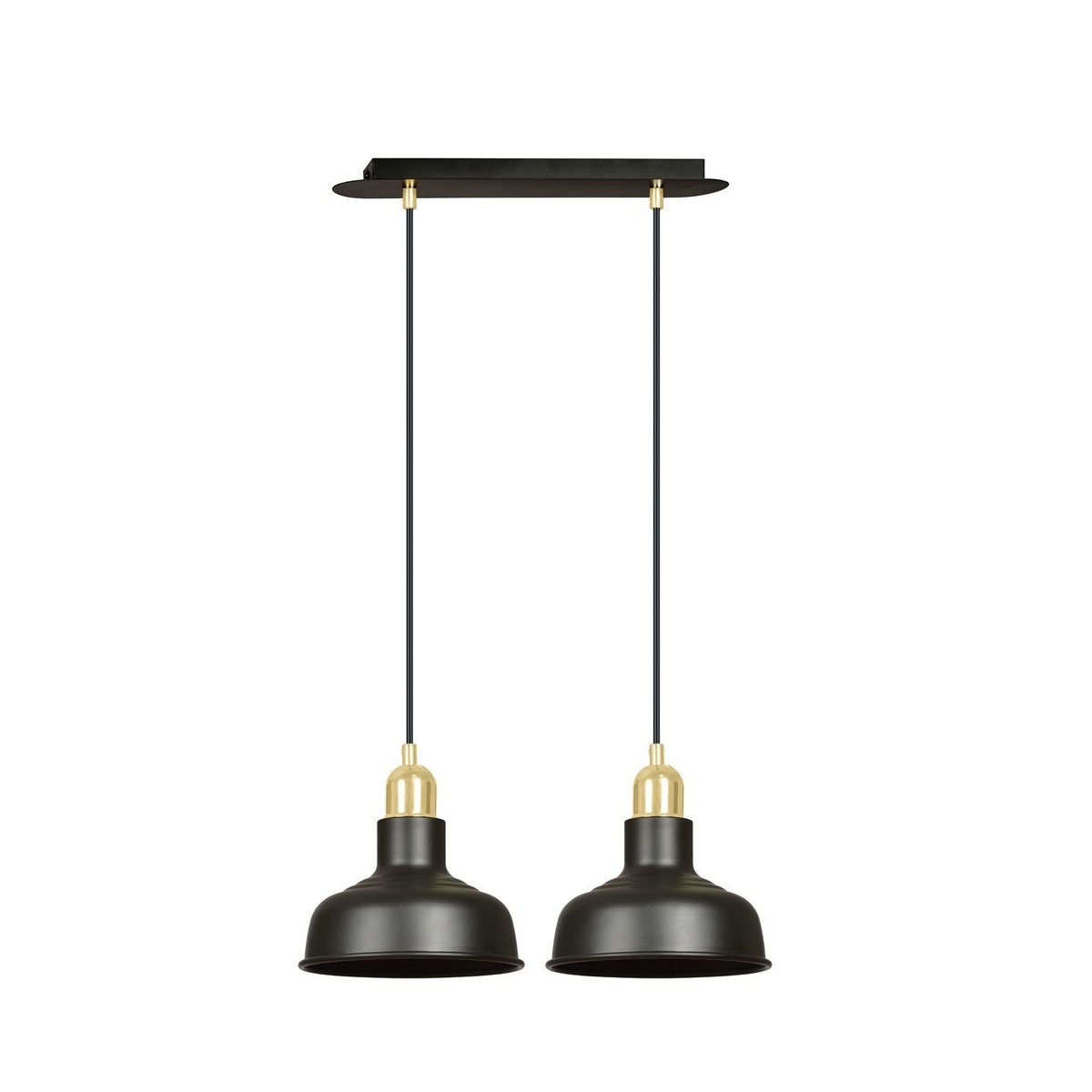 LAMPA WISZĄCA  IBOR 2 BLACK kolor czarny / złoty