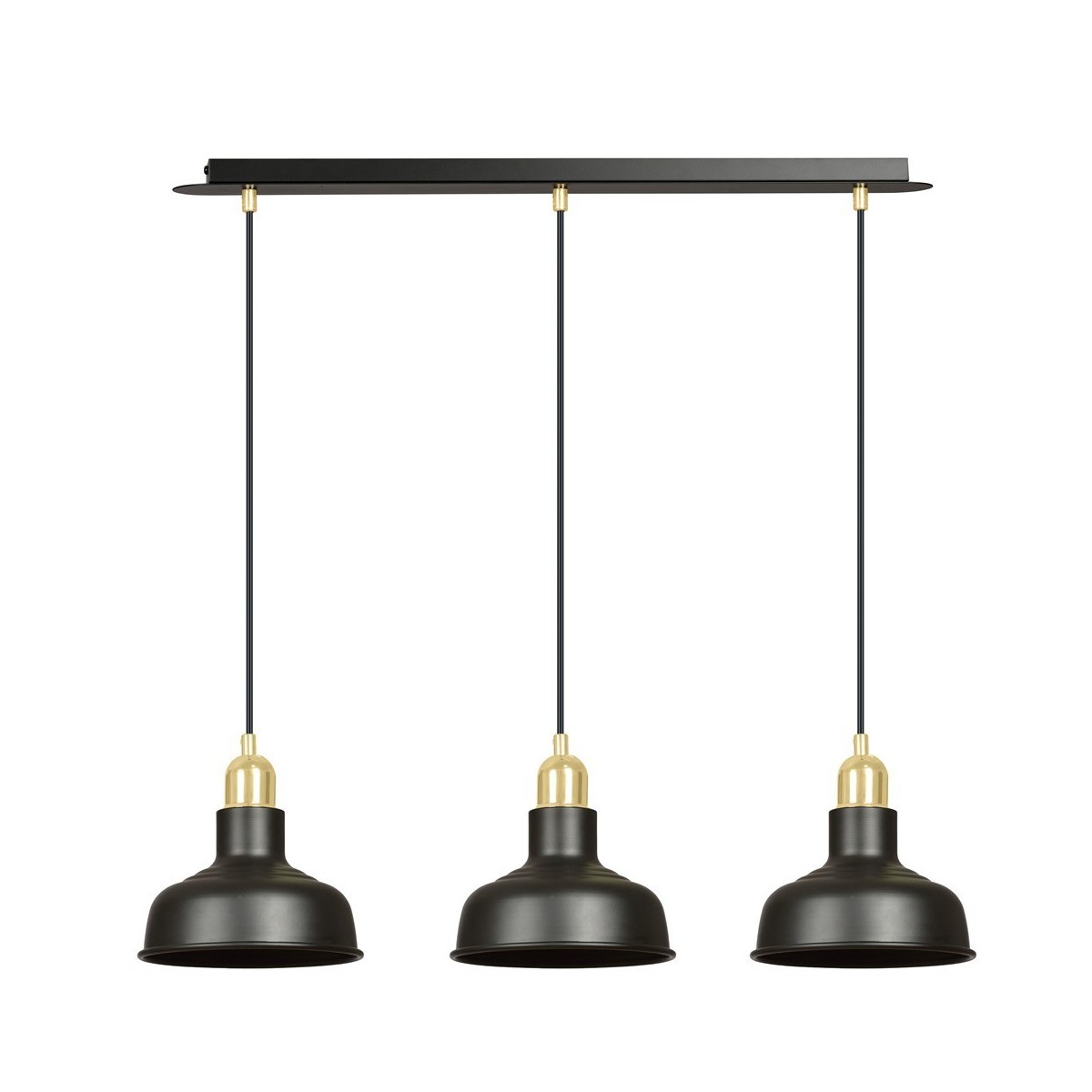 LAMPA WISZĄCA  IBOR 3 BLACK kolor czarny / złoty