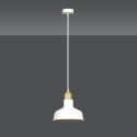 LAMPA WISZĄCA  IBOR 1 WHITE kolor biały / złoty