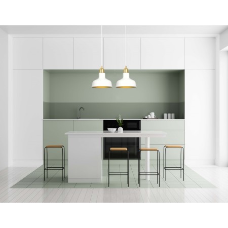 LAMPA WISZĄCA  IBOR 2 WHITE kolor biały / złoty