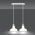 LAMPA WISZĄCA  IBOR 2 WHITE kolor biały / złoty