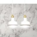 LAMPA WISZĄCA  IBOR 2 WHITE kolor biały / złoty