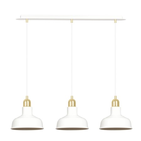 LAMPA WISZĄCA  IBOR 3 WHITE kolor biały / złoty