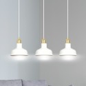 LAMPA WISZĄCA  IBOR 3 WHITE kolor biały / złoty
