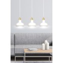LAMPA WISZĄCA  IBOR 3 WHITE kolor biały / złoty