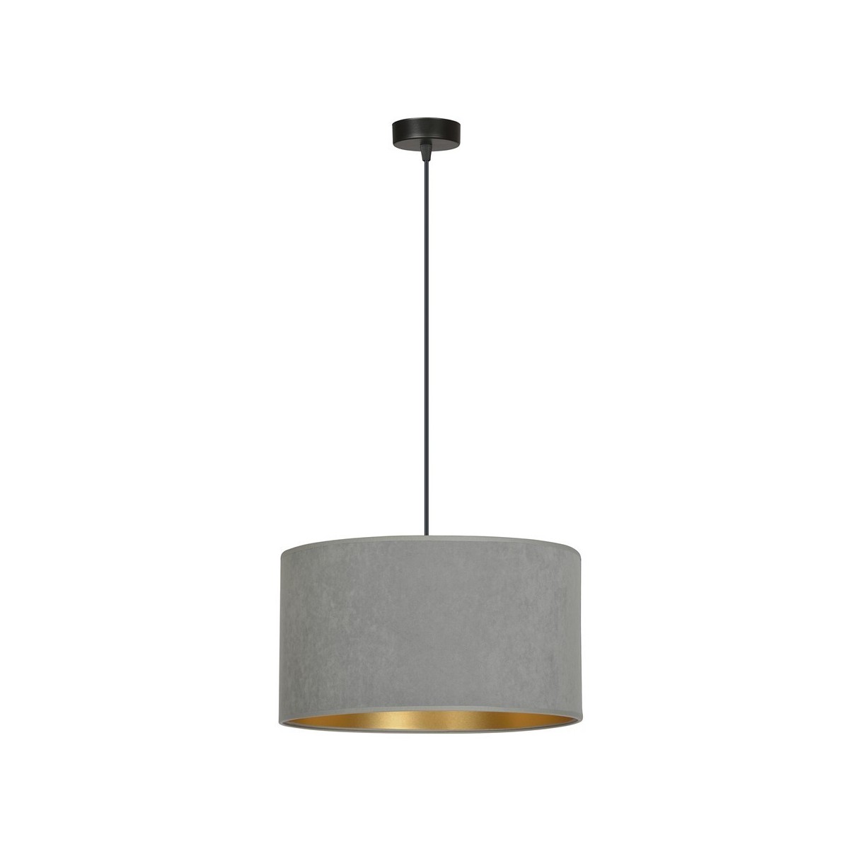 LAMPA WISZĄCA HILDE 1 BL GRAY kolor szary / złoty