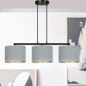 LAMPA WISZĄCA HILDE 3 BL GRAY kolor szary / złoty