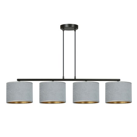 LAMPA WISZĄCA HILDE 4 BL GRAY kolor szary / złoty
