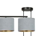 LAMPA WISZĄCA HILDE 4 BL GRAY kolor szary / złoty