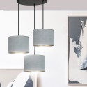 LAMPA WISZĄCA HILDE 3 BL PREMIUM GRAY kolor szary / złoty