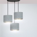 LAMPA WISZĄCA HILDE 3 BL PREMIUM GRAY kolor szary / złoty