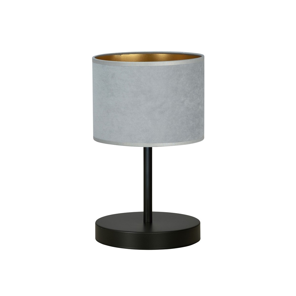 LAMPKA NOCNA  HILDE LN1 BL GRAY kolor szary / złoty