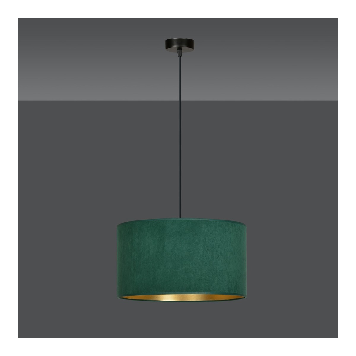 LAMPA WISZĄCA HILDE 1 BL GREEN kolor zielony / złoty