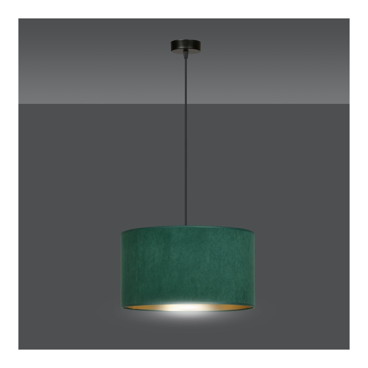 LAMPA WISZĄCA HILDE 1 BL GREEN kolor zielony / złoty