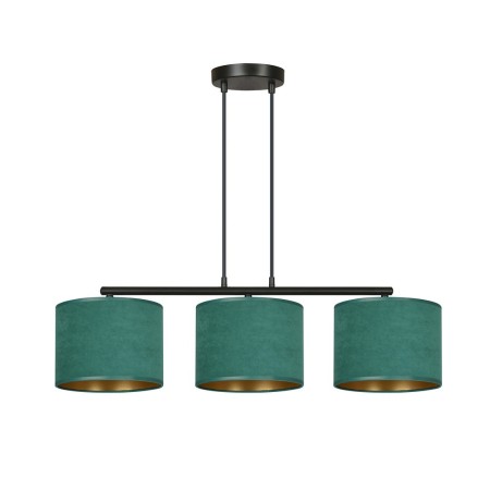 LAMPA WISZĄCA HILDE 3 BL GREEN kolor zielony / złoty
