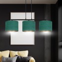 LAMPA WISZĄCA HILDE 3 BL GREEN kolor zielony / złoty