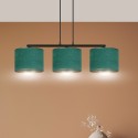 LAMPA WISZĄCA HILDE 3 BL GREEN kolor zielony / złoty