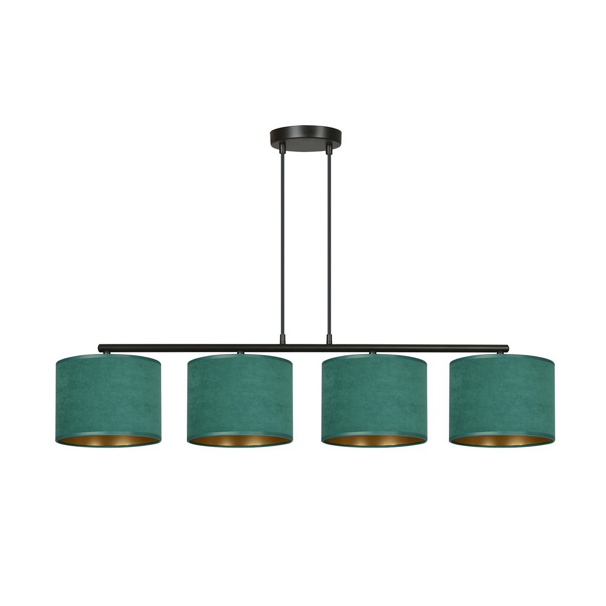 LAMPA WISZĄCA HILDE 4 BL GREEN kolor zielony / złoty