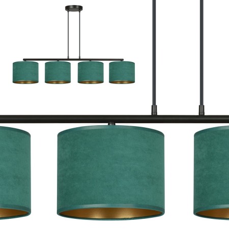 LAMPA WISZĄCA HILDE 4 BL GREEN kolor zielony / złoty