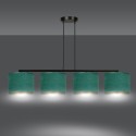 LAMPA WISZĄCA HILDE 4 BL GREEN kolor zielony / złoty