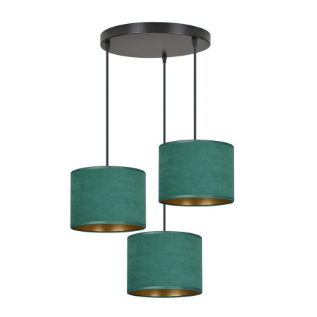 LAMPA WISZĄCA HILDE 3 BL PREMIUM GREEN kolor zielony / złoty