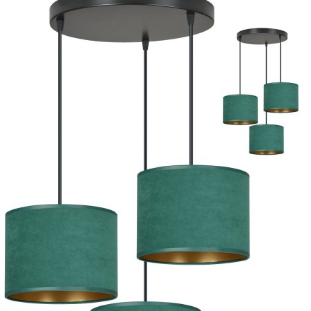 LAMPA WISZĄCA HILDE 3 BL PREMIUM GREEN kolor zielony / złoty