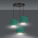 LAMPA WISZĄCA HILDE 3 BL PREMIUM GREEN kolor zielony / złoty