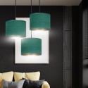 LAMPA WISZĄCA HILDE 3 BL PREMIUM GREEN kolor zielony / złoty