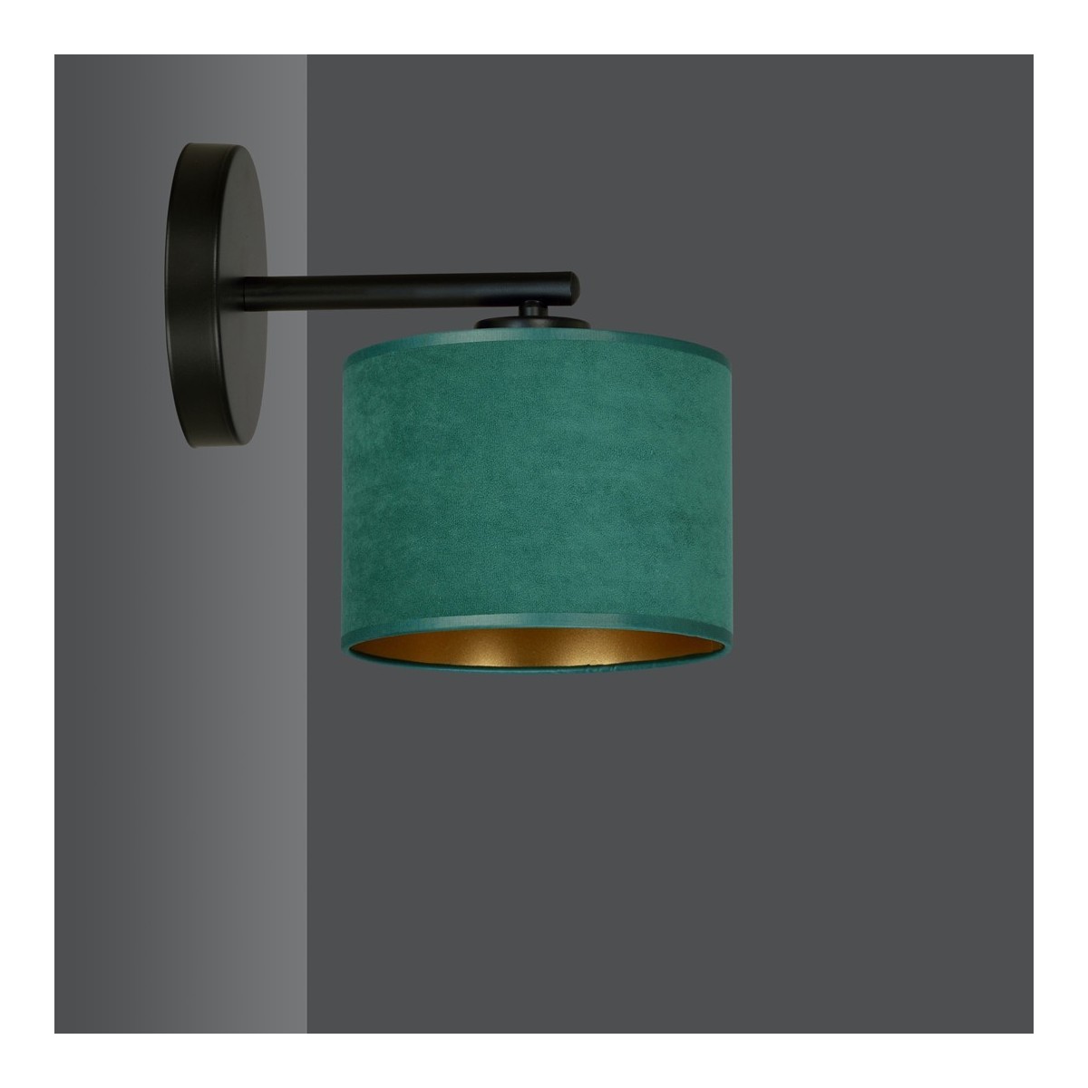 KINKIET HILDE K1 BL GREEN kolor zielony / złoty