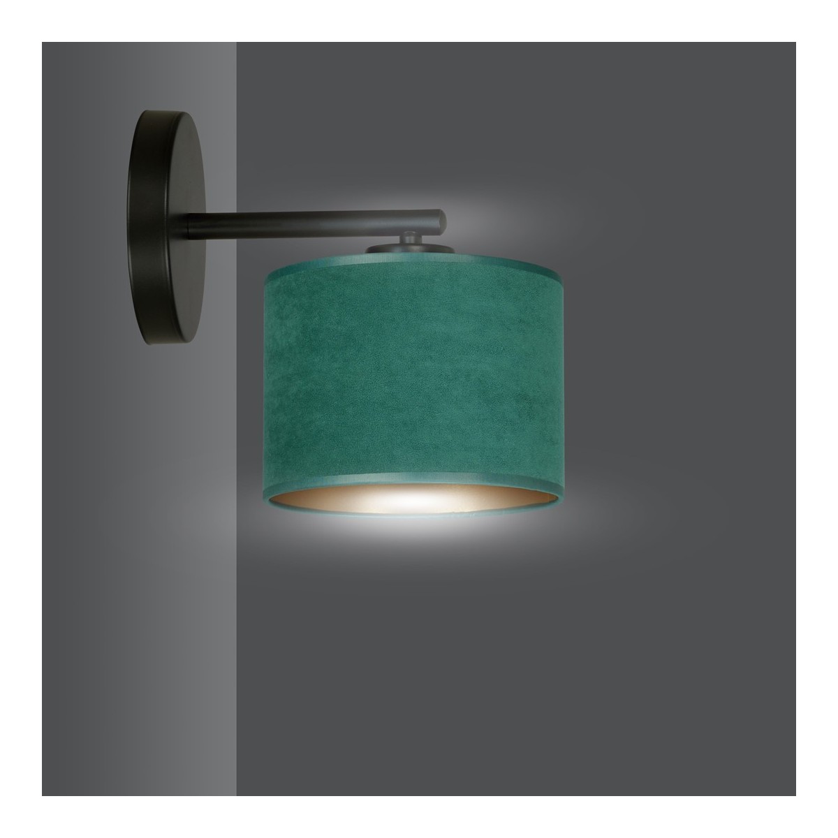 KINKIET HILDE K1 BL GREEN kolor zielony / złoty