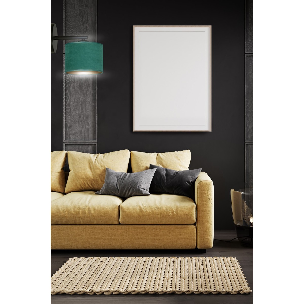 KINKIET HILDE K1 BL GREEN kolor zielony / złoty