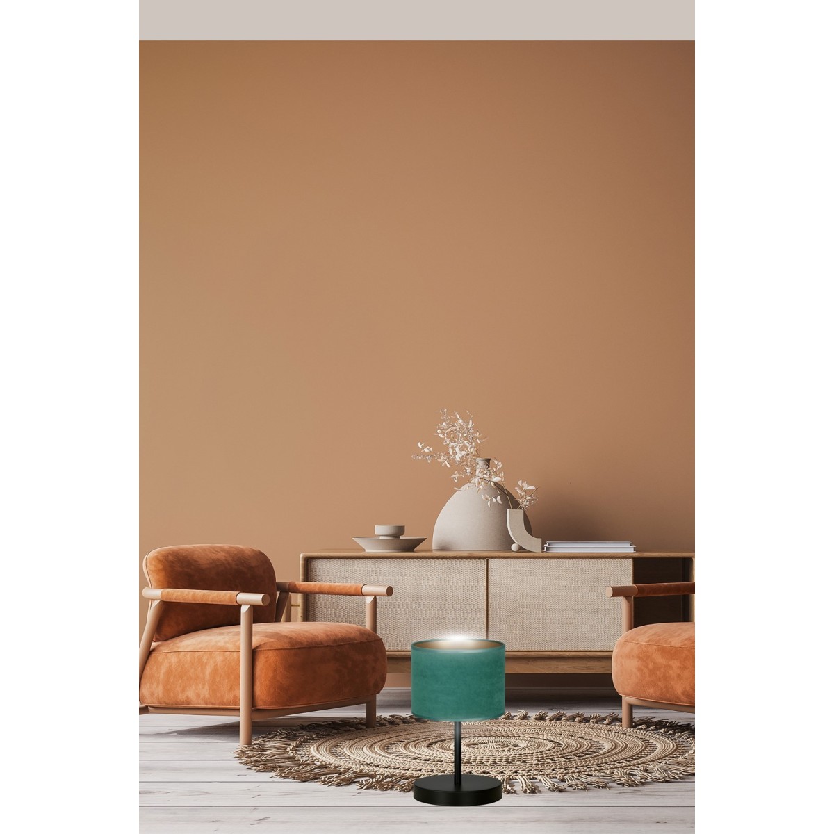 LAMPKA NOCNA  HILDE LN1 BL GREEN kolor zielony / złoty