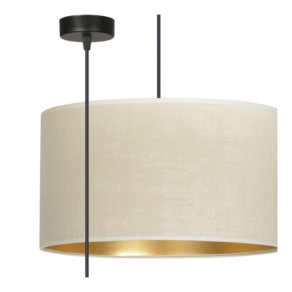 LAMPA WISZĄCA HILDE 1 BL WHITE kolor biały / złoty