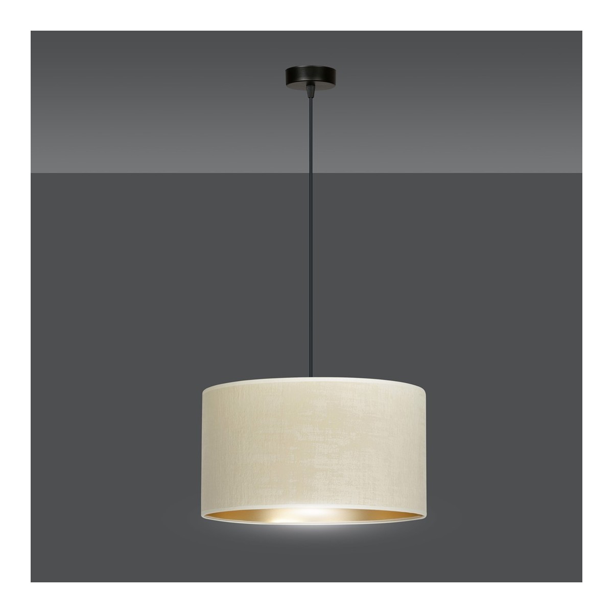 LAMPA WISZĄCA HILDE 1 BL WHITE kolor biały / złoty