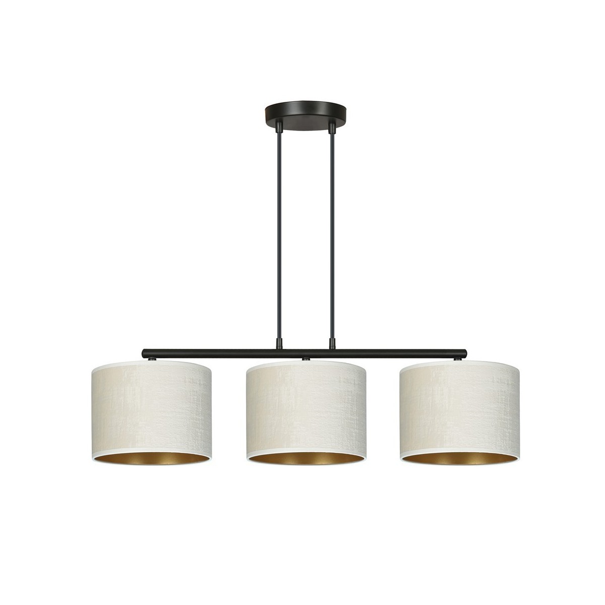 LAMPA WISZĄCA HILDE 3 BL WHITE kolor biały / złoty