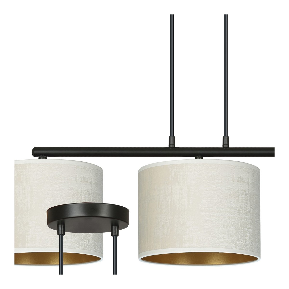 LAMPA WISZĄCA HILDE 3 BL WHITE kolor biały / złoty