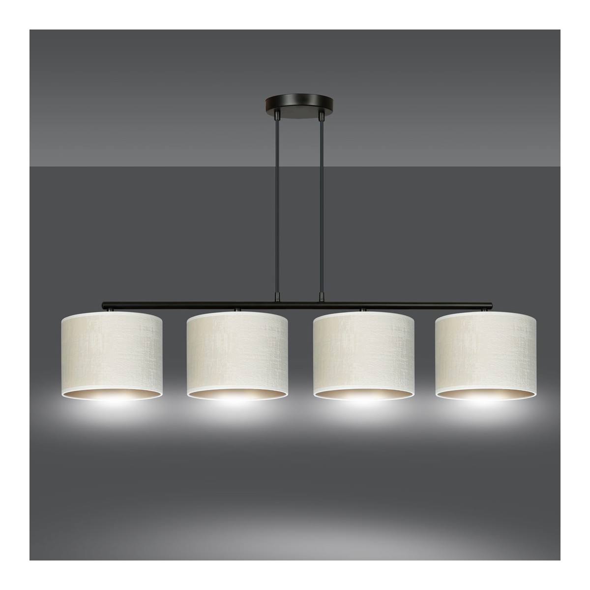 LAMPA WISZĄCA HILDE 4 BL WHITE kolor biały / złoty