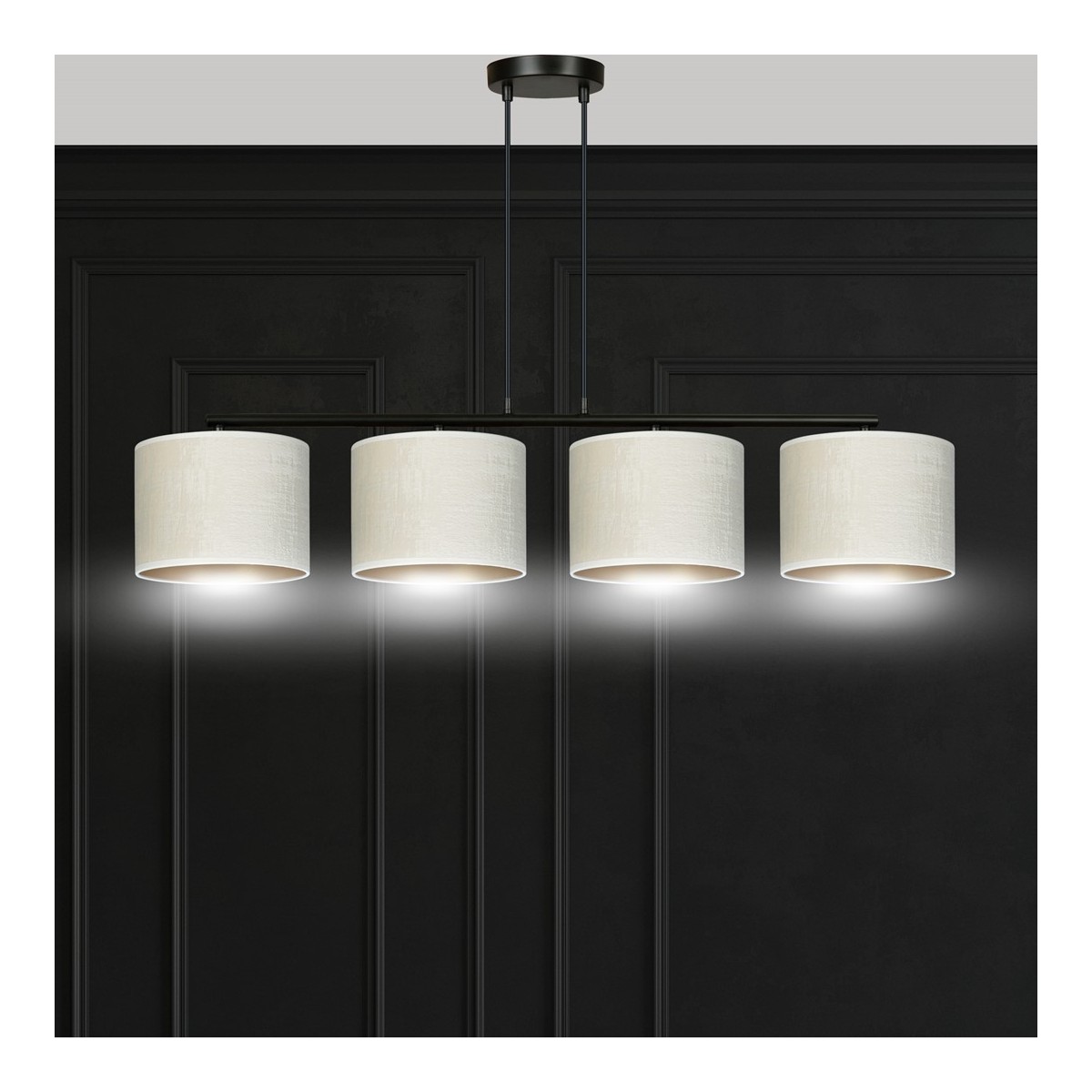 LAMPA WISZĄCA HILDE 4 BL WHITE kolor biały / złoty