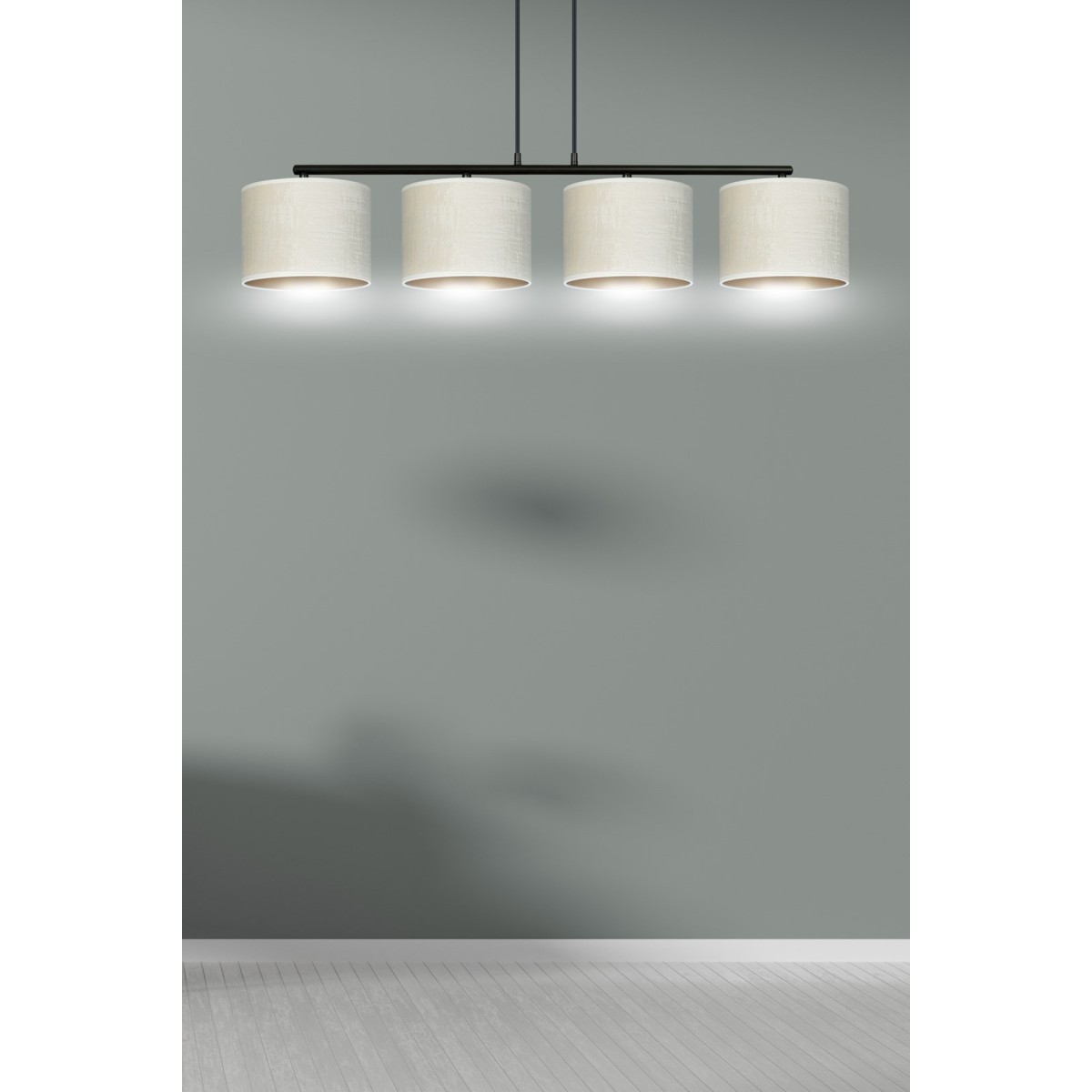 LAMPA WISZĄCA HILDE 4 BL WHITE kolor biały / złoty