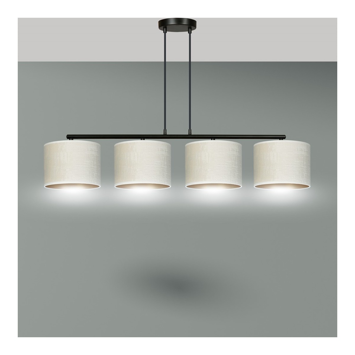 LAMPA WISZĄCA HILDE 4 BL WHITE kolor biały / złoty