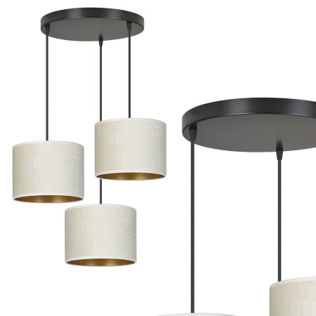 LAMPA WISZĄCA HILDE 3 BL PREMIUM WHITE kolor biały / złoty