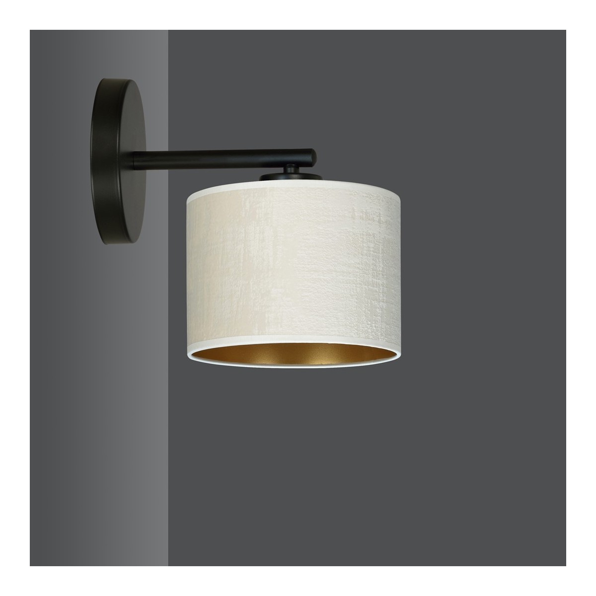 KINKIET HILDE K1 BL WHITE kolor biały / złoty